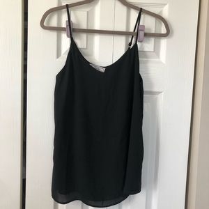 Medium Black Chiffon Tank Top